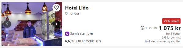 Hotellpris på Hotels.com